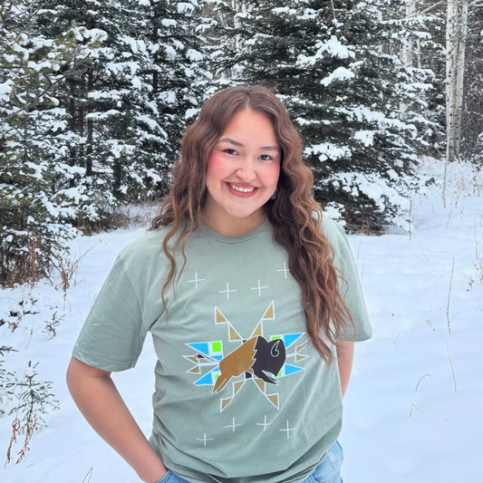 Bison T-shirt / Sage Green