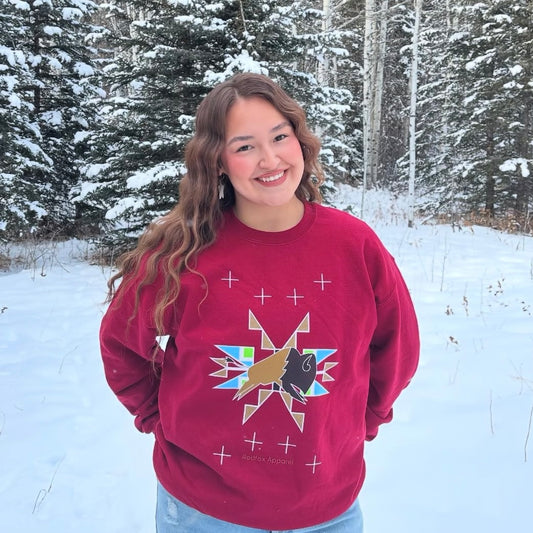 Bison Crewneck / Dark Red