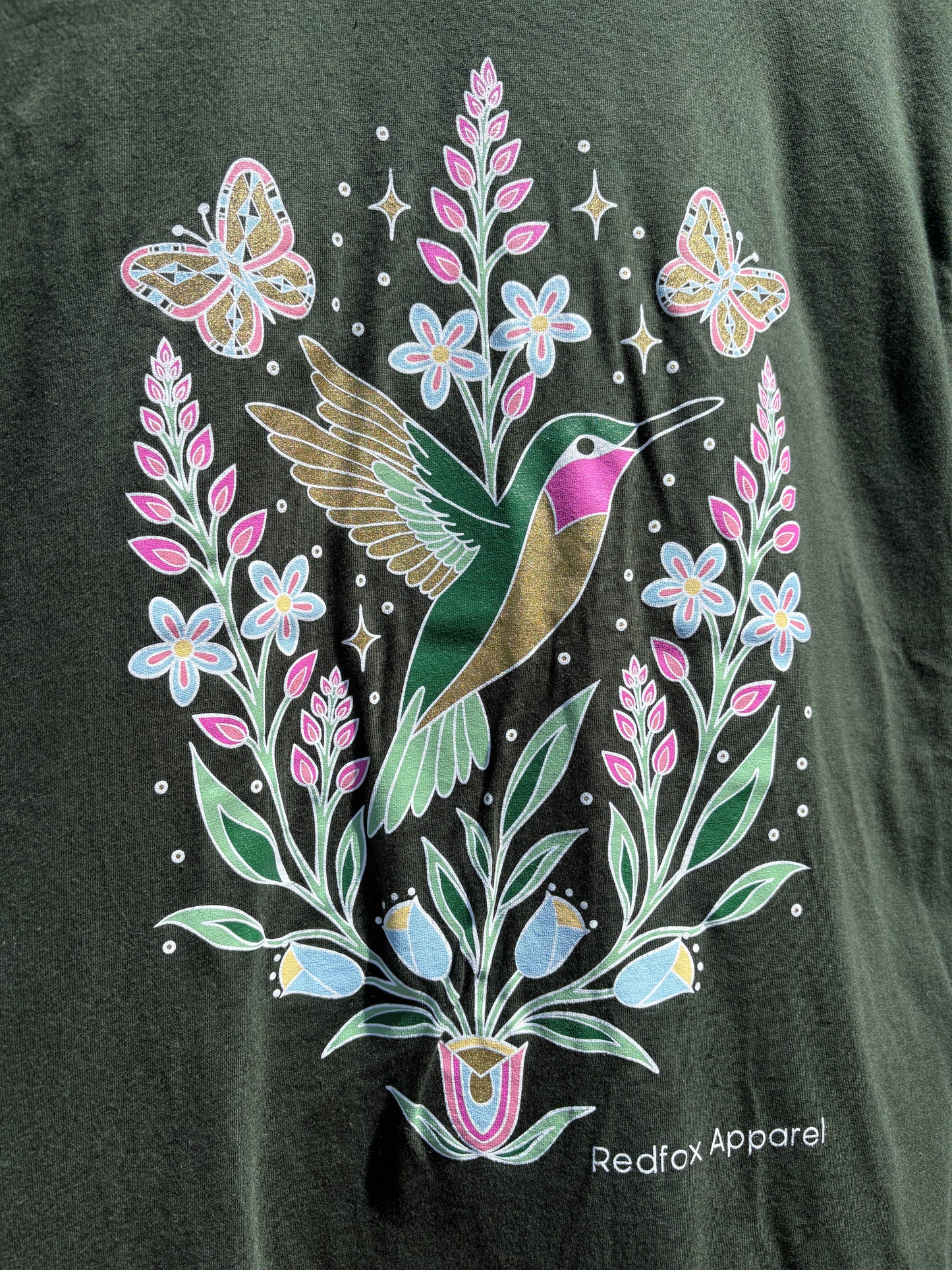 Hummingbird Tee – Forest Green